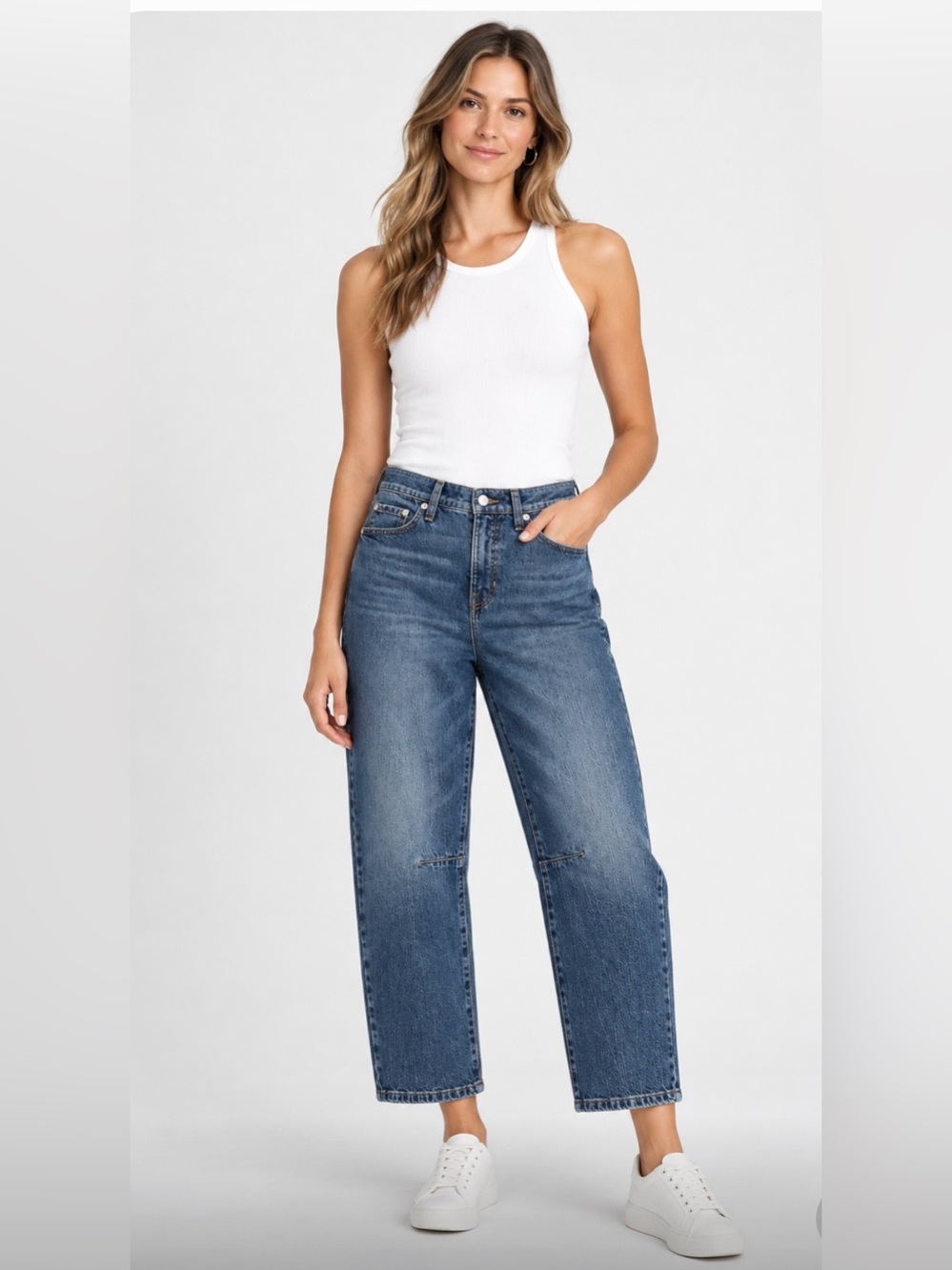 Banana Republic Barrel Leg Jeans Blue Waist 29/8